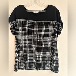 Chic Black and White Women's Blouse